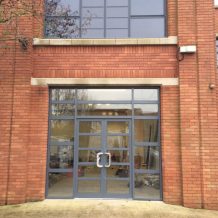 Aluminium and glass double doors for offices uk