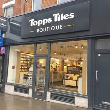 Modern Shop Front for Topps Tiles by London Shop Fronts